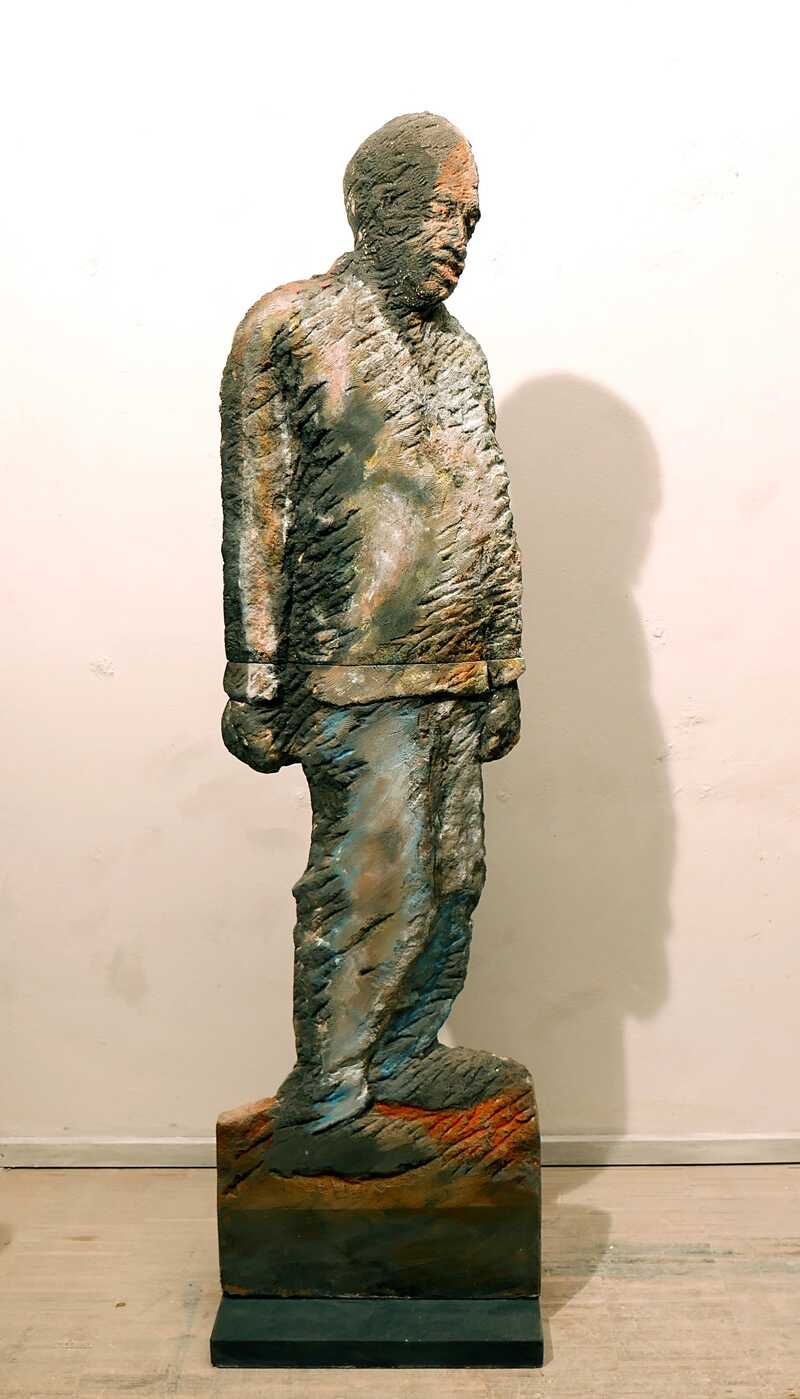 ZAROOG, Thüster Kalkstein, Schwarz-Weiß-Belichtung, Tusche, Acryl, 141 x 40 x 8 cm.jpg