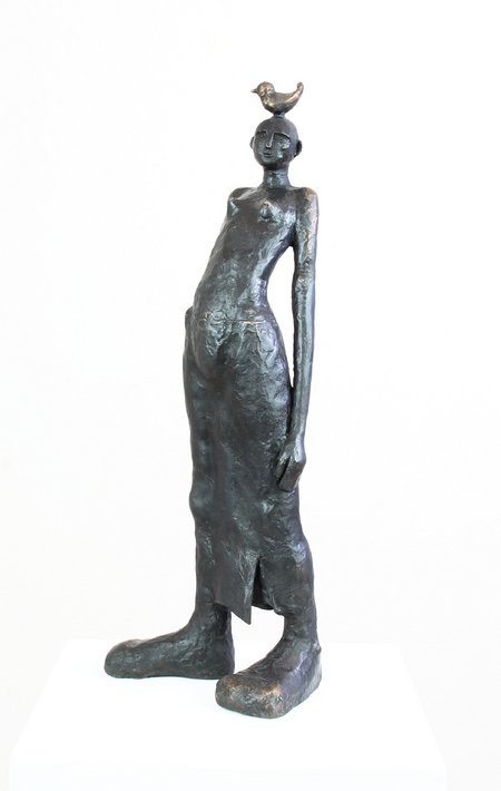 Andrea Matheisen, Sei Vogel, sei frei!, 2017, HÃ¶he: 54cm, Bronze
