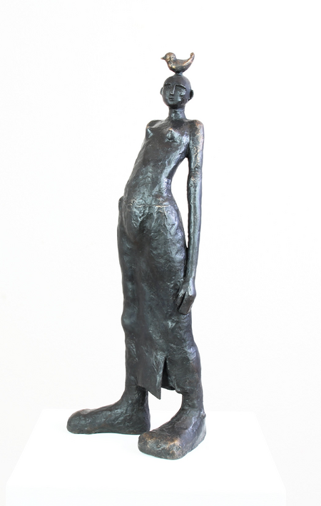 Andrea Matheisen, Sei Vogel, sei frei!, 2017, Höhe: 54cm, Bronze