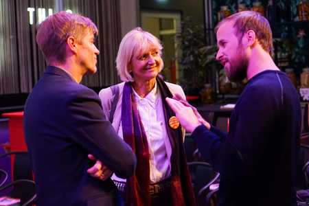 Holger Felten with Petra Herrmann and Moritz Ostruschnjak