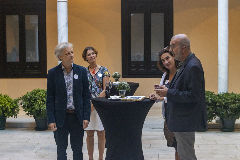 Welcome to the museum: board members Frank Evelein, Anne Berk, Yke Prins and the director of the museum