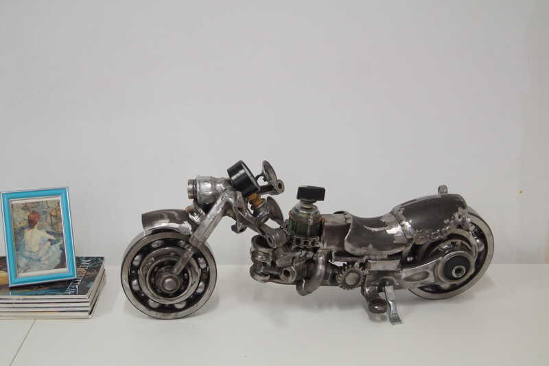 Motorcycle Metal Sculpture