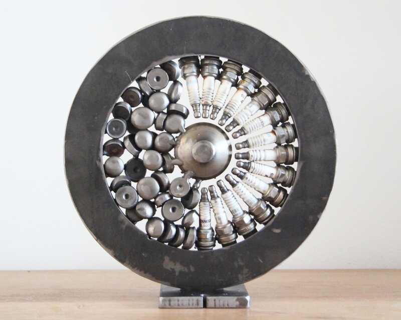 Circle Industrial Metal Sculpture Artwork
