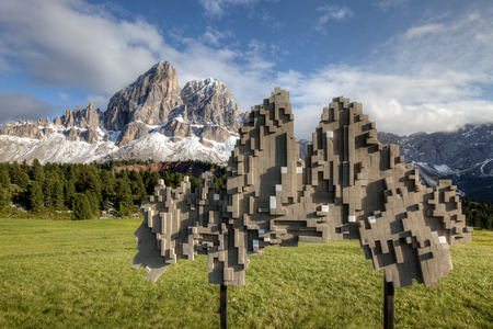 SMACH! sculpture trail Dolomites, Patricija Gilyte, Blindenschriftpanorama
