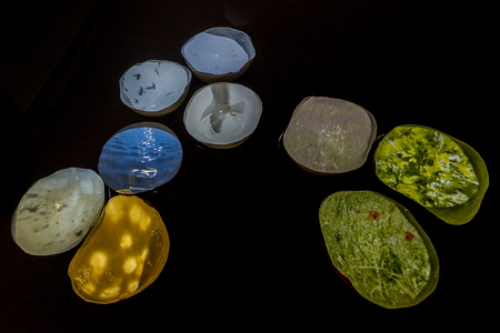 Thea van Vliet, Monument Earth, projection on porcelain, approx 250 x 300 cm