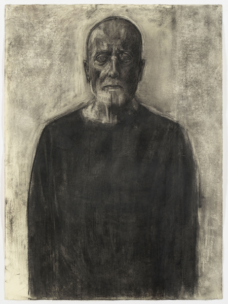 Ofer Lellouche<br />Selbstporträt (Detail), 2022<br />Kohle auf Papier<br />ALBERTINA, Wien – Schenkung Ofer Lellouche 2023 im Gedenken an Dov Gottesman © Ofer Lellouche | Foto: Elad Sarig