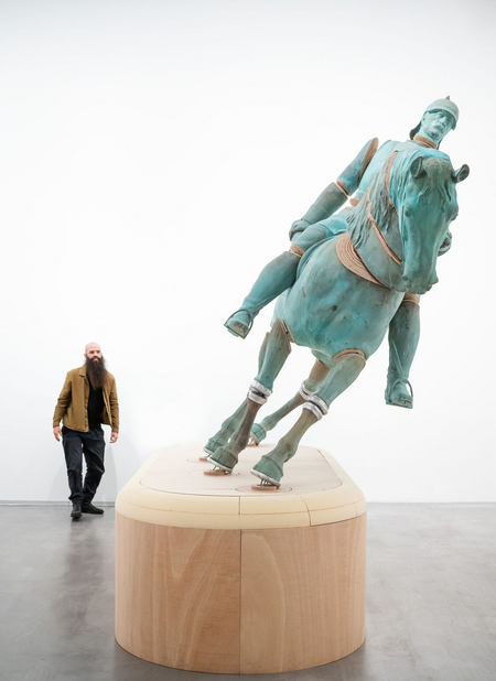 Julius von Bismarck in his exhibition "When Platitudes Become Form"<br />Photo: Harry Schnitger
