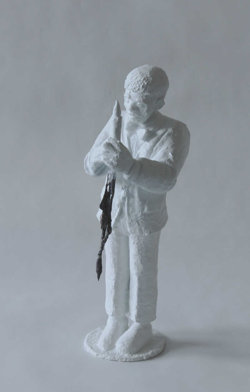 Miro Trubač, Mother, coloured epoxide, bronze, 25x11x8 cm.JPG