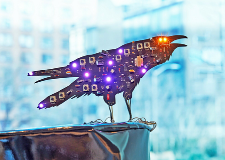 Kelly Heaton, “Analog Electronic Crow”, 2022. Photo: Jason Wyche