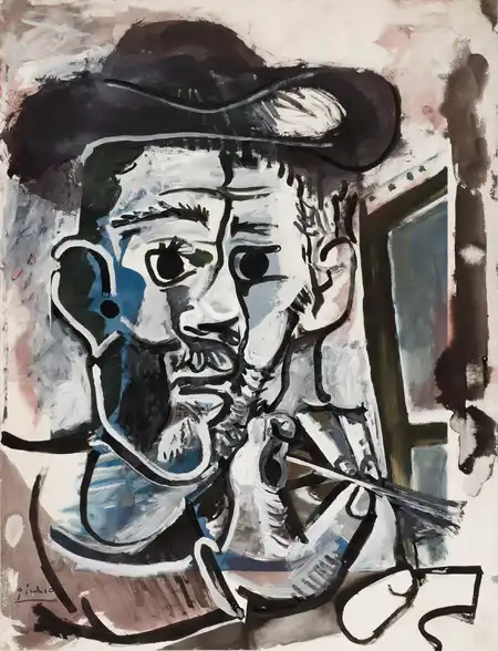 Pablo Picasso, Der Maler bei der Arbeit, 1964, Sprengel Museum Hannover © Succession Picasso / VG Bild-Kunst, Bonn 2023