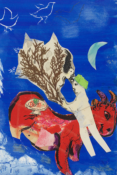Marc Chagall, « Couple à la chèvre rouge », vers 1970 Don de Mme Meret Meyer, 2022 © Adagp, Paris Crédit photographique : Centre Pompidou, MNAM-CCI/Janeth Rodriguez-Garcia/Dist. RMN-GP