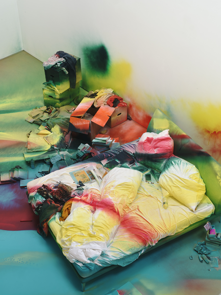 The Bedroom, 2023. / © Katharina Grosse und VG Bild-Kunst, Bonn, 2023 / Courtesy Galerie Max Hetzler Berlin | Paris | London. Photo: Thomas  Lannes