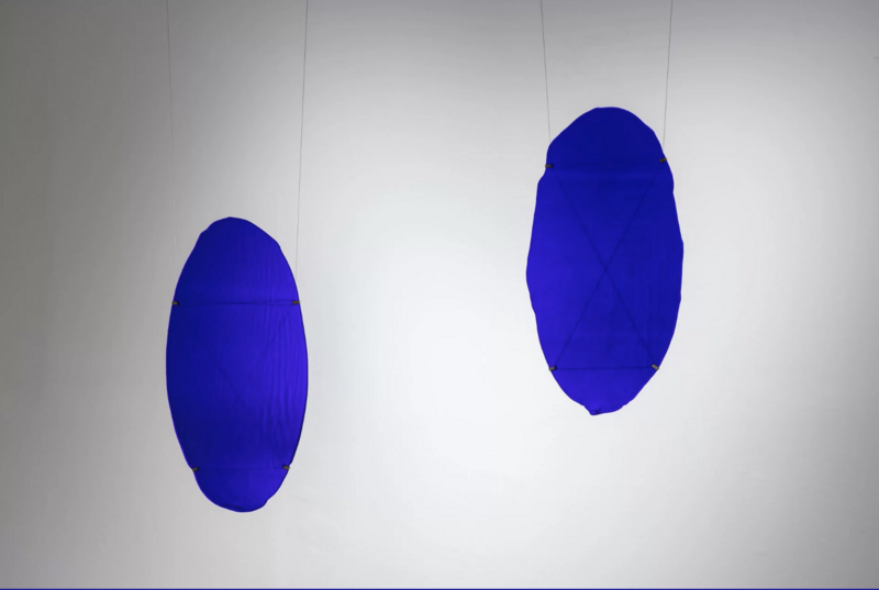 Marija Olsauskaité, budinti (Oversee), 2018 - ongoing, Stained-glass, Installation view of the show at Grazer Kunstverein, 2023, Graz. Photo: kunst-dokumentation.com. Courtesy: PM8/Francisco Salas, Vigo.