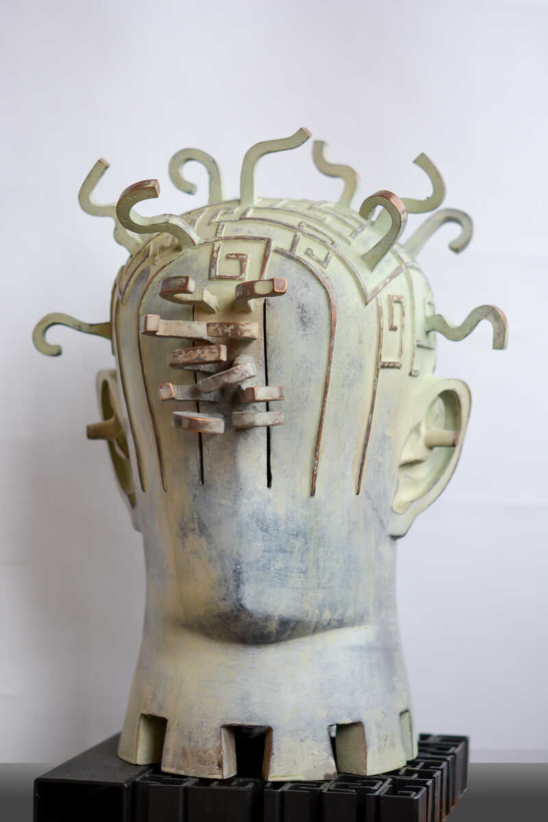 Abstract Head, 2012, bronze.