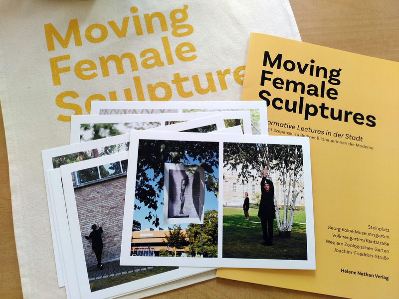 Three-part publication Moving Female Sculpture (2023), Helene Nathan Publishing House, Berlin. Photo: Birgit Szepanski