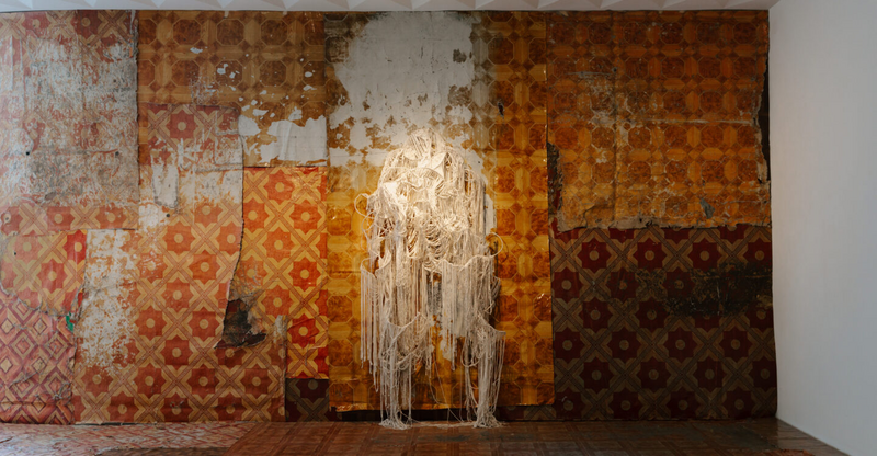 Installation view of Leaps of Faith at Z33, Hasselt. Igshaan Adams, Fall, 2018. Courtesy of the artist, Thomas Dane Gallery and blank projects. Photo: Selma Gurbuz.