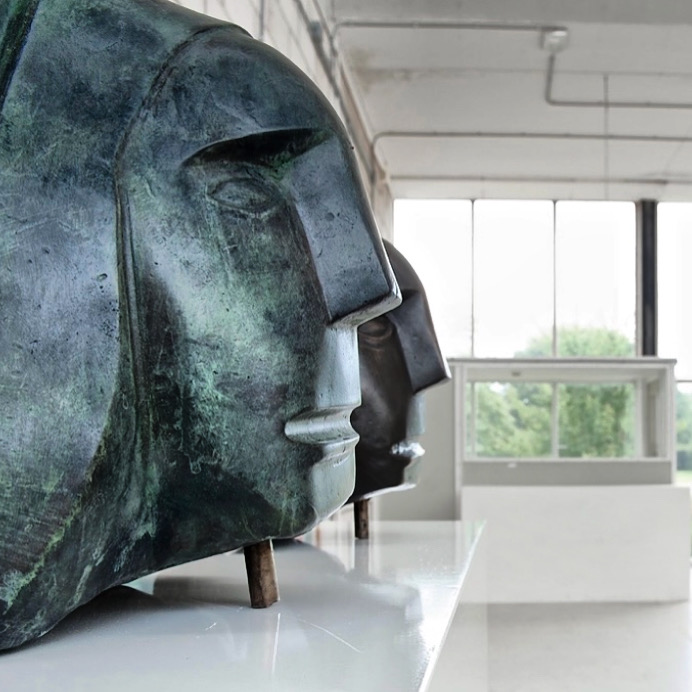 Bronze sculptures during an exhibition in de Ploeg in Bergeijk in The Netherlands