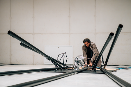 Tarek Atoui, Horns of Putin (2014-19) Exhibition Standing Waves Cukrarna Gallery c Blaz_Gutman