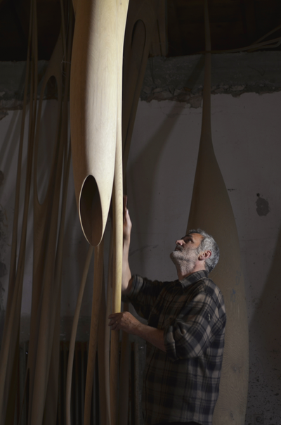 Mirko Zrinšćak in his studio in Učka, Croatia, 2013 Photo Petar Kürschner 2