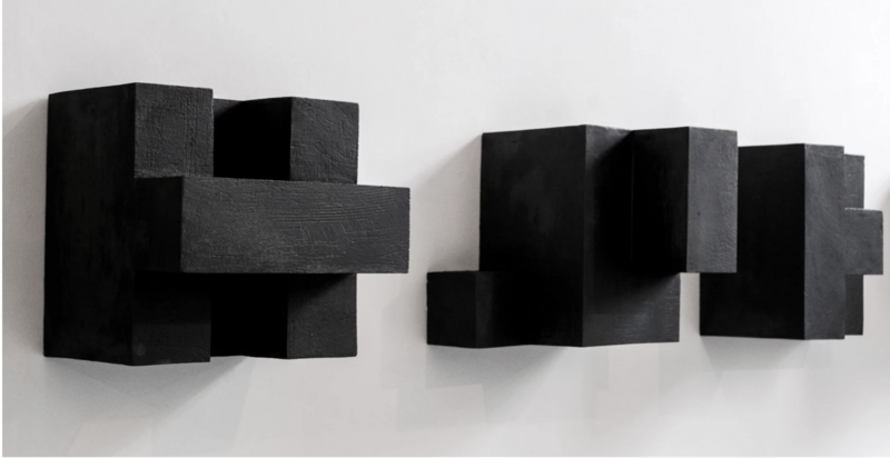 Zachary Eastwood -Bloom, ZXY, 2023. Ceramic & graphite, 30 x 30 x 30 cm each, approx 8m long overall