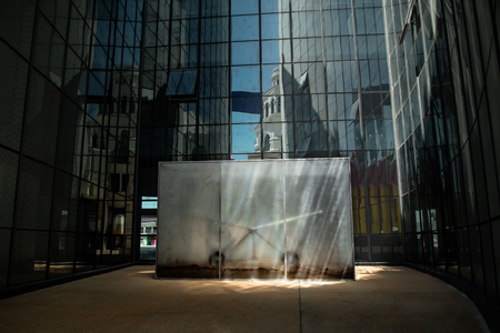 Fiberglass, stainless steel, sand