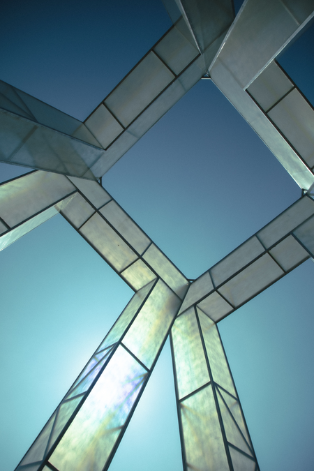 Fiberglass, stainless steel, LED light