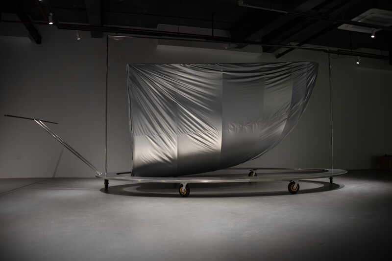 stainless steel, fiberglass tent pols, aluminum tent poles, stainless steel, PVC fabric, 3d printed resin, wheels, cord