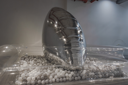 Inflatable, plastic ball, sound, speaker