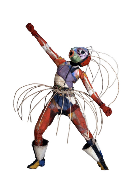 Lavinia Schulz (1896-1924) und Walter Holdt (1899-1924), Bühnenkostüm Toboggan-Frau, Entwurf um 1921, Foto: Maria Thrun © Museum für Kunst & Gewerbe Hamburg