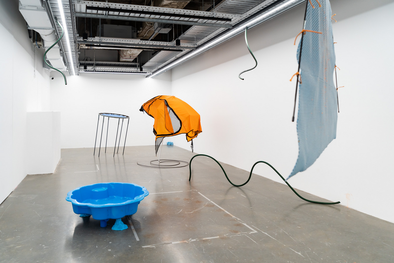 Tiana Jefferies, Installation view teetering, tittering, tits up, 2023, Metro Arts, image courtesy of the artist. Photo: Louis Lim