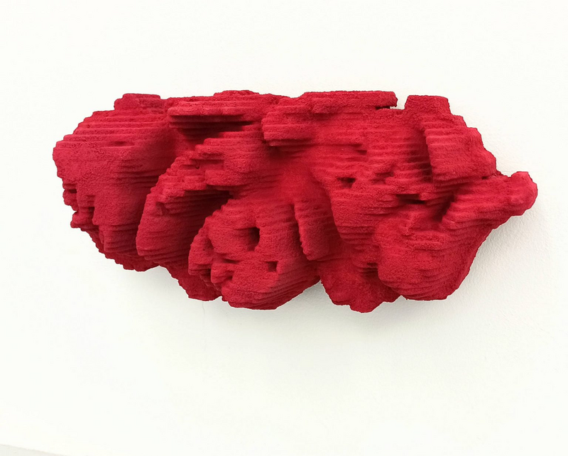 Menno Hiele, Rode Beuk, 2021, 3-D-Modell einer Baumrinde, erstellt für die Ausstellung Fast forward bei Pictura, Dordrecht, all rights reserved by the artist