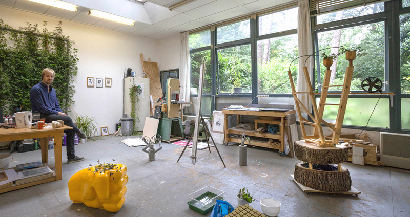Blick in das Atelier von Menno Hiele, all rights reserved by the artist
