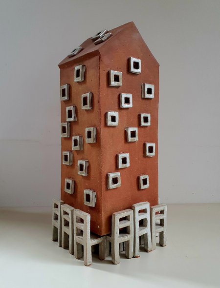 Rachel Kohn, Gemeinschaft, 2017, Steinzeug, Glasur, 50x25x25cm