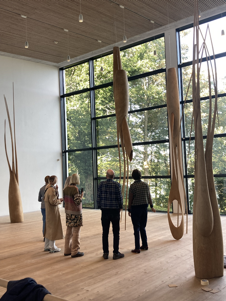 Exhibition view: Essence of Nature at KunstCentret Silkeborg Bad, 2024.  With Anne Berk during the installation