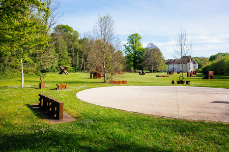 Sculpture garden of the Château Sainte-Marie with sculptures by Andrea Malär