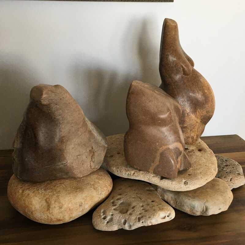 Goddess Soapstone and Riverstones