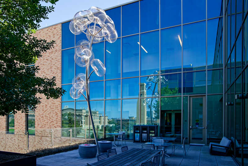 Bubble Trees in the Clouds sculpture by Mirek Struzik day view