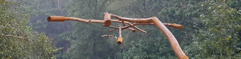 A seemingly impossible balance created using only material from the location.