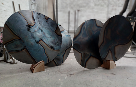 Mabois, Shadow phenomena 03, 2025. Burned steel. Photo: Mabois