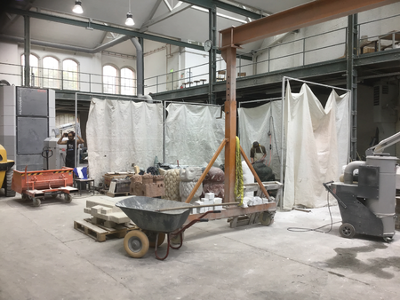 Bildhauerwerkstatt Berlin (Stein). Photo: Anne Berk