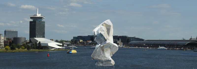 "the last Iceberg" floating in the Amsterdam Harbour