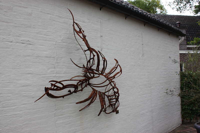 Kreeft  2009 Cortenstaal Lengte 160 cm