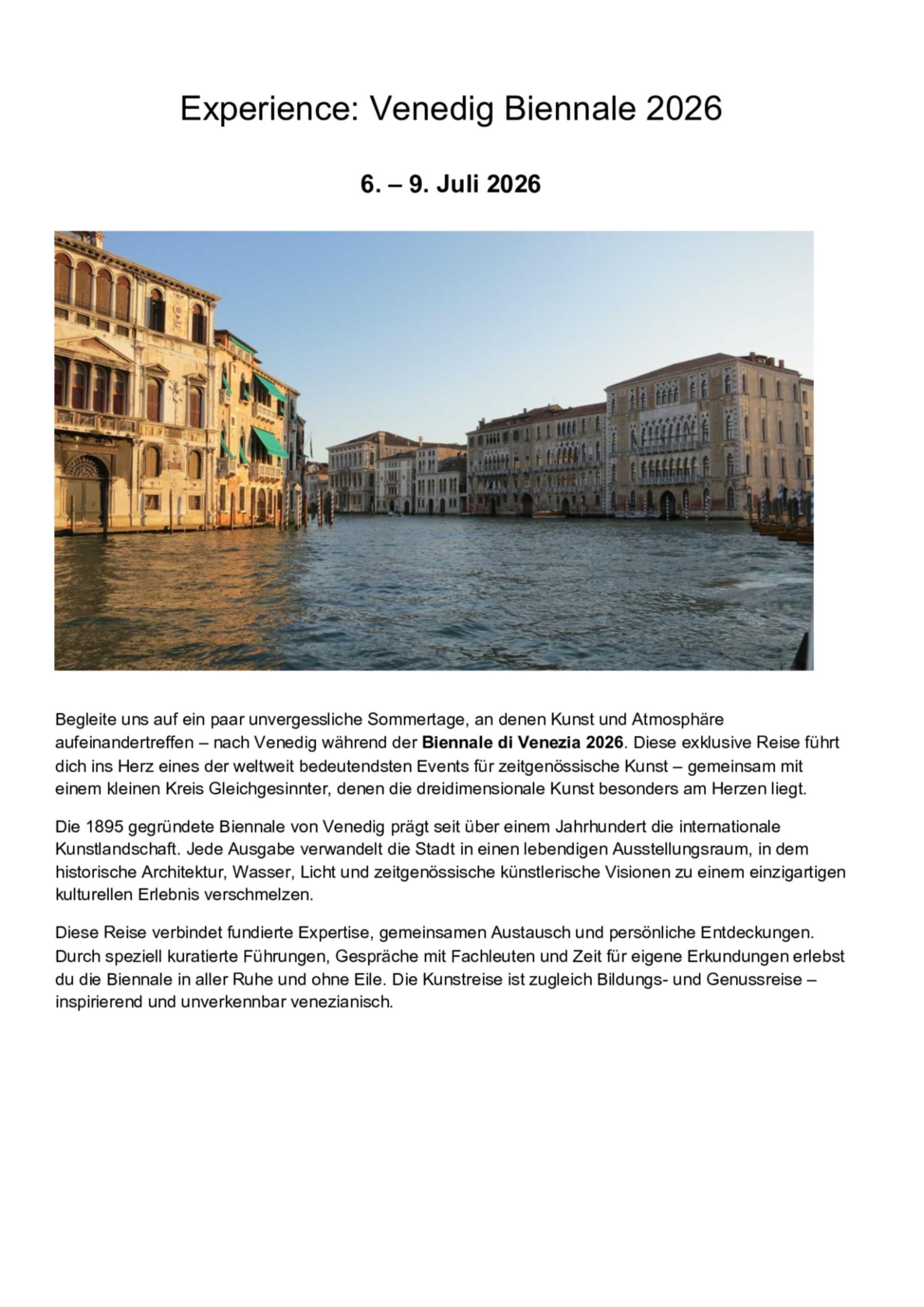 EXP26 Venedig Program 2. Gruppe DE