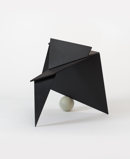 Katja Strunz, Einbruch, 2025, lackierter Stahl / painted steel, 44 x 42 x 39 cm<br />© Foto / Photo: Eric Tschernow