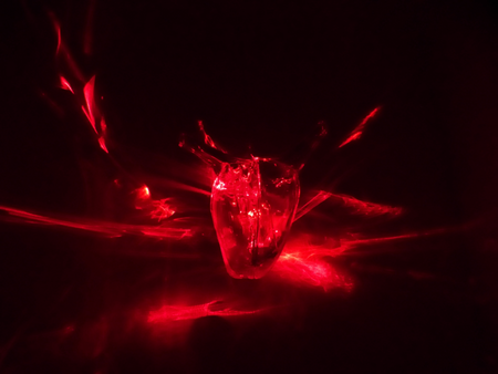 Katherine Dowson, Concealed Shield. Glass, sound and light installation from Spellbound. Magic, Ritual and Witchcraft Ashmoleum Museum, Oxford, 2018 - 2019