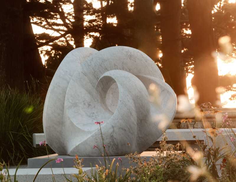 YOKO KUBRICK tides, abstract  marble sculpture san francisco