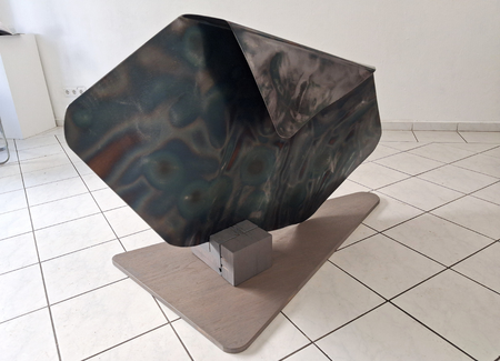 Mabois, Sculpture, steel burned, 70x140x70cm