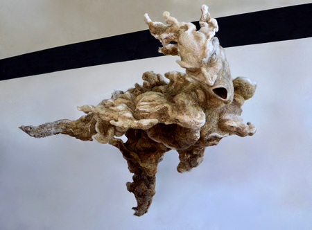 Stefanie Ehrenfried, Flugfigur(Sturm) 2020 150x150x250cm, wool