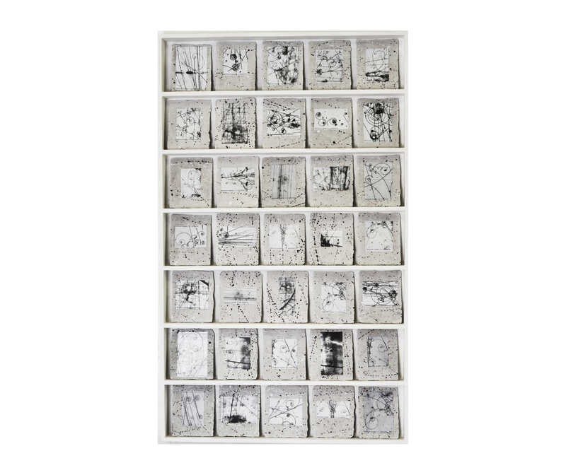 2022 Particle Tracks - Collection 1  Ceramics, wood  122x74x5,5 cm