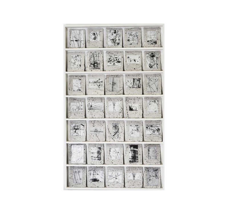 2022 Particle Tracks - Collection 1  Ceramics, wood  122x74x5,5 cm